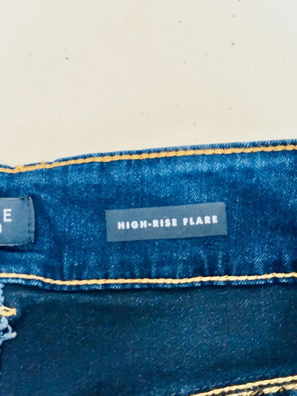 CURVE APPEAL HIGH RISE FLARE LONDON DARK BLUE DENIM JEANS 16/33 - Picture 5 of 7